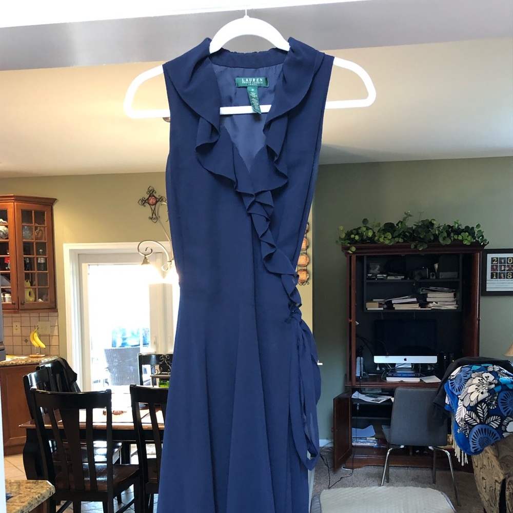 Ralph Lauren navy wrap dress